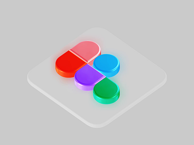 Figma 3D logo made in Spline 3d 3whales app design figma logo spline ui ux
